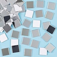 Baker Ross EF548 Self Adhesive Mirror Tiles, Kids Card Making, Mosaic Crafts, Collage (Pack of 100), 1.3cm, Assorted
