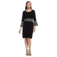 London Times Women's Knit Lurex Shine Dressy Occasion Event Sweater Dress