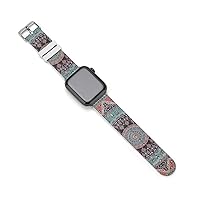 Mandala Bohemian Watch Band Compatible with IWatch Bands Silicone Wristbands Replacement Strap