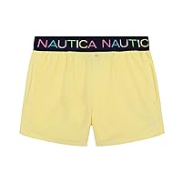 Nautica Girls' Pull-on Shorts with Logo Elastic Waistband