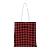 Plaid Red And Black Casual Bags Crossbody Bag Purse For Women Travel Shoulder Bags Handbags Eco Bag