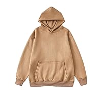 Lightweight Hoodies for Men Casual Hood Pullover Tops Solid Soft Fleece Hoodie Athletic Fit Sweatshirts with Pocket