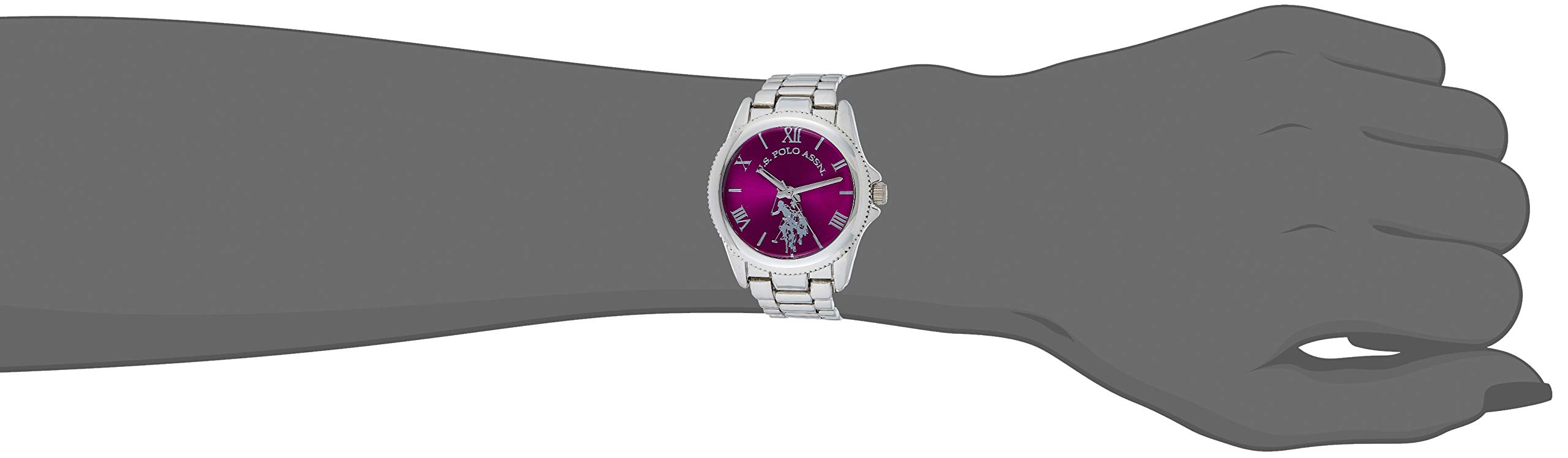 U.S. Polo Assn. Women's usc40134 Analog Display Analog Quartz Silver Watch