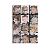 Posters Kids Haircut Wall Art Salon Hairdressing Poster Boy Short Hair Pictures Canvas Painting Posters And Prints Wall Art Pictures for Living Room Bedroom Decor 24x36inch(60x90cm) Unframe-style