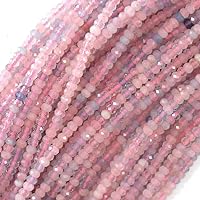 Natural Pack of 2 Strands 2-2.5mm Morganite Faceted Rondelle Beads| Micro Faceted Beads for Jewelry Making |13