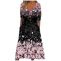 FQZWONG Dresses for Women 2023 Plus Size Party Elegant Maxi Flowy Sundresses Casual Sexy Vintage Summer Beach Vacation Dress