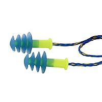 Howard Leight by Honeywell Fusion Corded Reusable Earplugs, 100-Pairs (FUS30-HP) , Blue