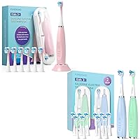 Kids Electric Toothbrushes 3 Pack Smart Sonic Toothbrush for Boys and Girls 3 4 5 6 7 8 9 10 11 12 (Pink+Blue+Mint)