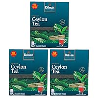 Premium 100% Pure Ceylon Tea, 100-Count Tea Bags (Pack of 3)