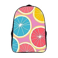 Citrus Slices 16 Inch Backpack Adjustable Strap Daypack Laptop Double Shoulder Bag for Hiking Travel