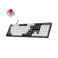 Keychron C2 Full Size 104 Keys Wired Mechanical Gaming Keyboard for Mac Layout with Gateron G Pro Red Switch/White LED Backlight/Double Shot ABS Keycaps/USB C Computer Keyboard for Windows Laptop