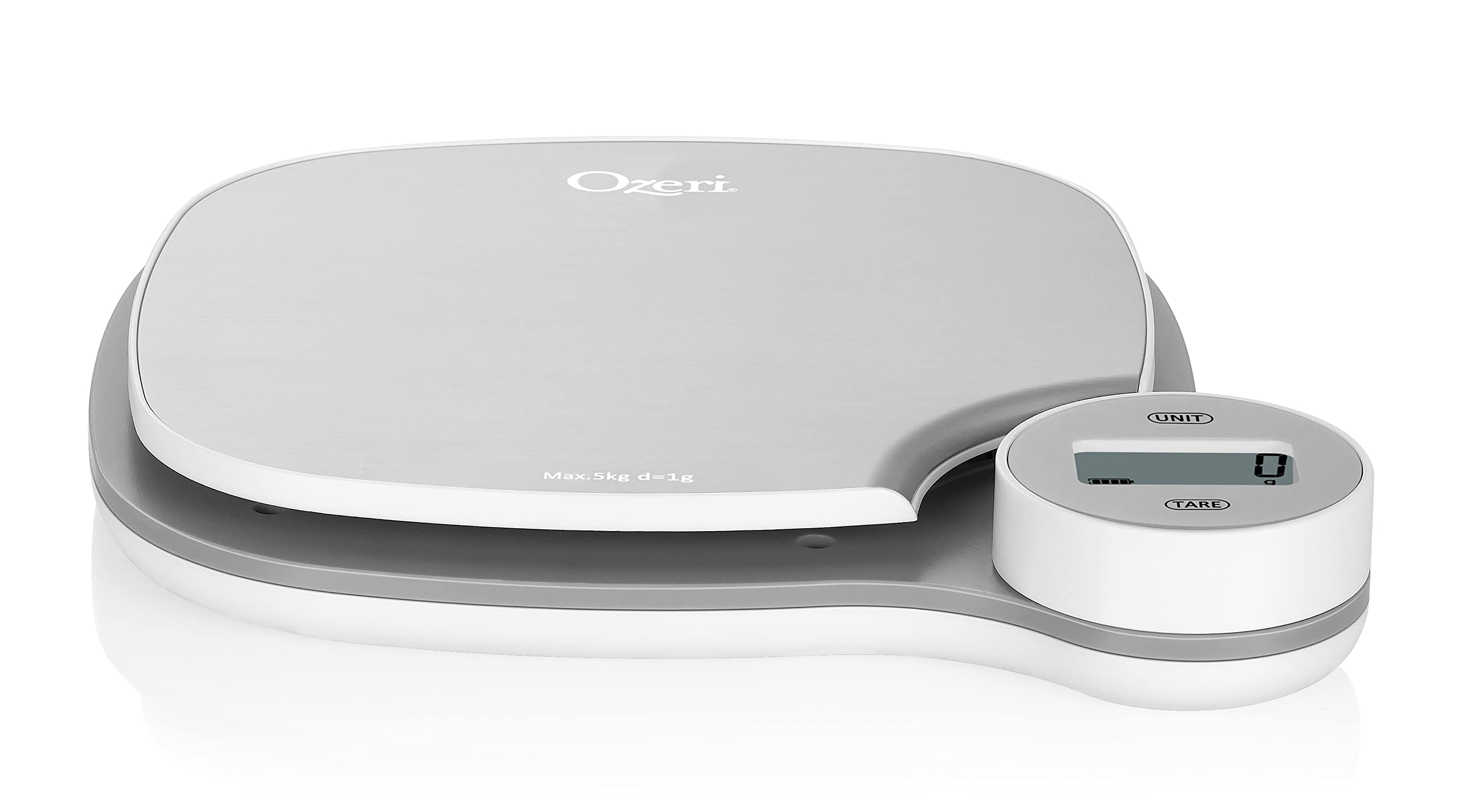 Ozeri Battery-Free Kitchen Scale, Kinetic Charging Technology, Stainless Steel