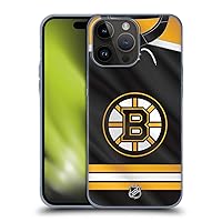 Head Case Designs Officially Licensed NHL Jersey Boston Bruins Soft Gel Case Compatible with Apple iPhone 15 Pro Max