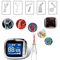 Upgraded 7 in 1 Red Light Apparatus,Multifunctional 650nm Infrared Light Watch with Full Accessories(Ear+Nasal+Oral+7 diodes pad+9 diodes pad)