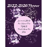 5 Year 2022-2026 Planner, Diary, Journal, Organiser, Bible Verse Jeremiah 29:11 For I Know The Plans I Have For You, With UK Holidays: 8.5”x11” ... Christian Gift For Friends, Family, Church