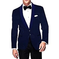 Mens Slim fit Casual Blue Blazer Sport Jacket Coat Checker with Paisley Design VB15665