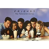 Officially Licensed Friends TV Show Milkshake Classic (Rachel, Joey, Phoebe, Monica, Chandler, Ross) 36 x 24 Inch Art Print Poster - Decorative Print - Poster Paper - Ready to Frame