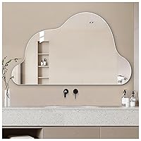 Wall Mirror for Bathroom, Mirror Cloud Mirror Explosion Proof Mirrors for Bathroom HD Bedroom Makeup Mirror Frameless Decorative Mirror 5millimetre HD Silver Mirror Size: 50x90cm/60x100cm Bathroom mi