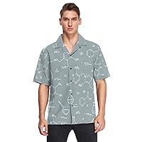 Men's Hawaiian Shirts Short Sleeve Button Down Beach Shirt for Men, S-3XL