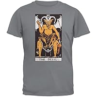 Old Glory Halloween Devil Tarot Card Storm Grey Adult T-Shirt - X-Large