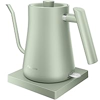 Gooseneck Electric Kettle Fabuletta 1500W Ultra Fast Boiling Water Kettle 100% Stainless Steel for Pour-over Coffee & Tea Leak-Proof Design French Press Boil-Dry Protection 1L (FKT003 Sage Green)