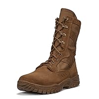 Belleville C320 One Xero 8 Inch Combat Boots for Men - Ultra-Lightweight Army/Air Force OCP ACU Coyote Brown Leather with Vibram Incisor Traction Outsole; Berry Compliant