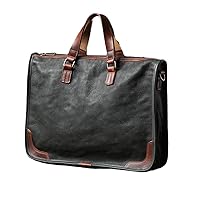 Retro Luxury Genuine Leather Men Business Briefcase Casual Real Cowhide Handbag Laptop Shoulder Messenger Bag