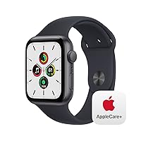 Apple Watch SE (GPS, 44mm) - Space Grey Aluminium Case with Midnight Sport Band - Regular with AppleCare+