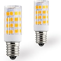 KAKEMONO E12 LED Candelabra Light Bulbs 4W Replace E12 40 Watt Halogen Equivalent,Warm White 2700K C7 T4 120V Small Base E12 for Ceiling Fan Chandelier Pendant Lighting Salt Lamp,Non-dimmable,2 Pack