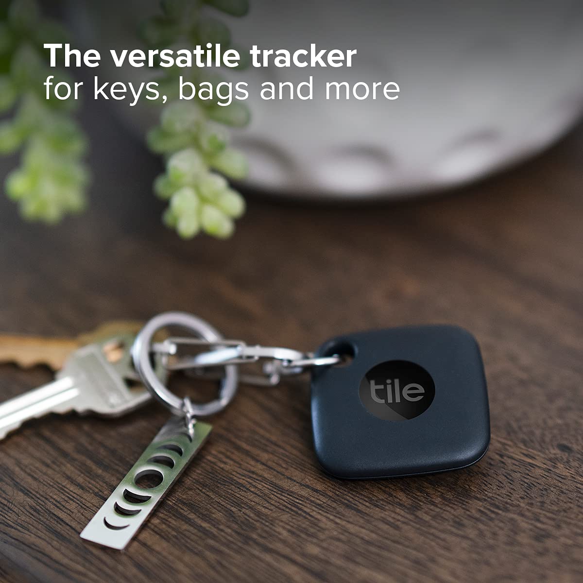 Tile Mate Bluetooth Tracker, Keys Finder and Item Locator for Keys, Bags and More; Up to 250 ft. Range. Water-Resistant. Phone Finder. iOS and Android Compatible, Black, 3-Pack
