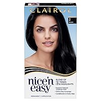 Clairol Nice'n Easy Permanent Hair Dye, 2 Black Hair Color, Pack of 1