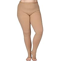 Up to 7XL Plus Size Compression Pantyhose 20-30mmHg for Women with Open Toe