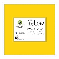 Yellow Cardstock - 6 x 6 inch - 65Lb Cover - 100 Sheets - Clear Path Paper
