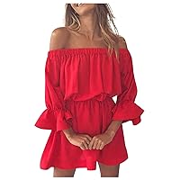 FQZWONG Resort Wear for Women Summer Casual Flowy Hawaiian Dresses Elegant Party Boho Sundresses Sexy Beach Vacation Outfits