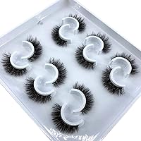 6 Pairs Fluffy False Eyelashes Natural Faux Mink Strip 3D Lashes Pack (MDF-10)
