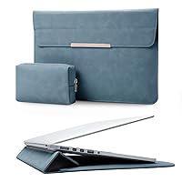 KALIDI 13.3-14 inch Laptop Stand Sleeve Case Faux Suede Leather for 13.3 13.5 13.6 14 inches MacBook Air Pro Retina 13
