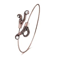 Octopus Foot Sea Animal Bangle Open Wire Cuff Bracelet Jewelry