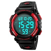 Kids Watch,Boys Watch for 3-15 Year Old Boys,Digital Sport Outdoor Multifunctional Chronograph LED 50 M Waterproof Alarm Calendar Analog Watch for Children with Silicone Band,Kids Gift