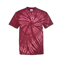 Adult one-color vat-dyed cyclone tee. (Maroon) (Medium)