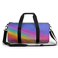 Sports Gym Bag for Women Men Travel Duffel Bag Tote Weekender Bag Rainbow Aesthetic Carry on Overnight Bag for Travel Swimming Fitness Workout Sports Duffle Bag