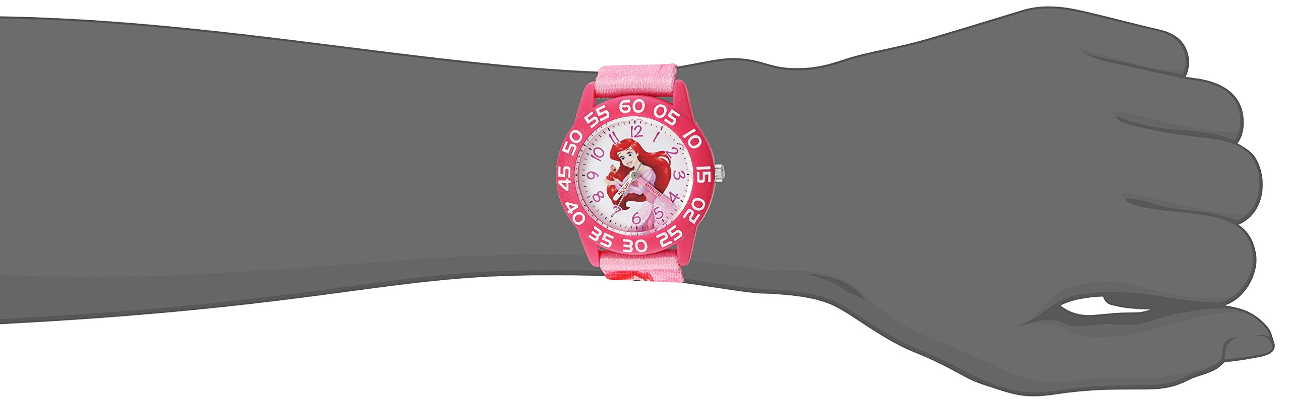 Disney Princess Kids' Plastic Time Teacher Analog Quartz Nylon Strap Watch