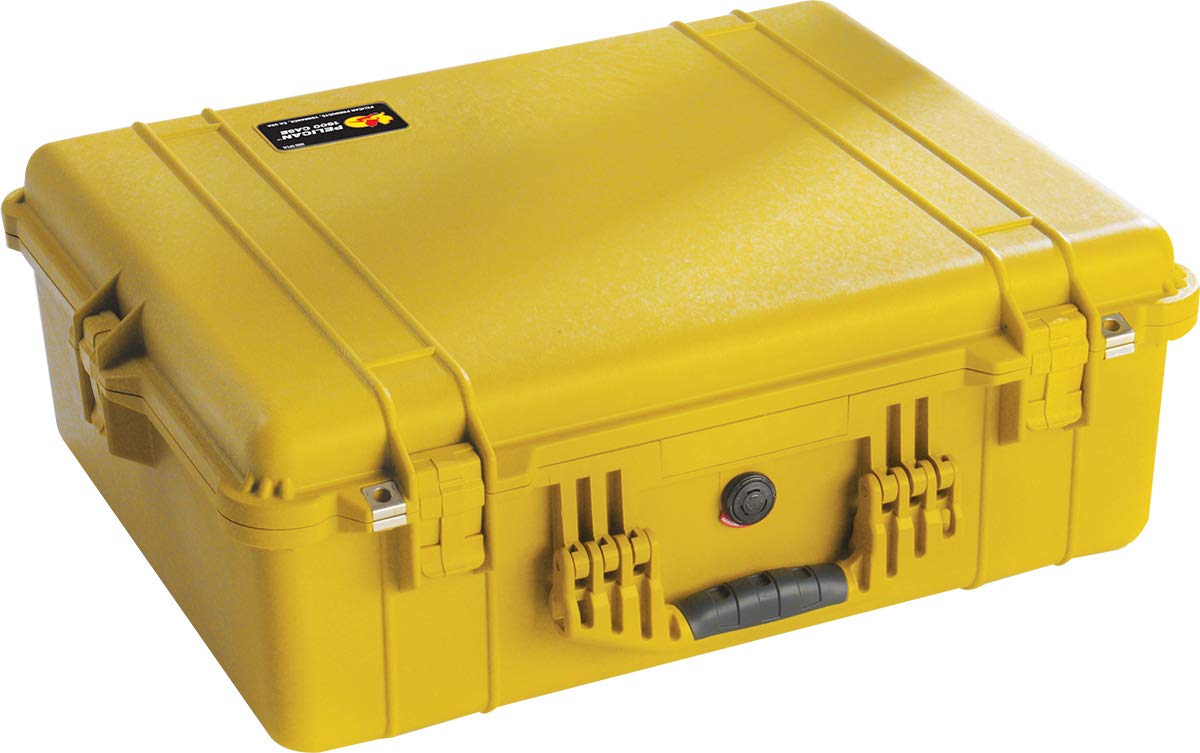 Pelican 1600 Camera Case With Foam (Yellow)