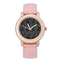 Origami Crane Paper Classic Watches for Women Funny Graphic Pink Girls Watch Easy to Read