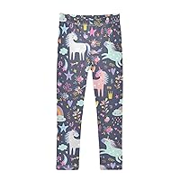 Girls Leggings Spft Comfortable Stretch Yoga Pants Leggings Athletic Leggings for Girls Kids Toddler 4-10 Years