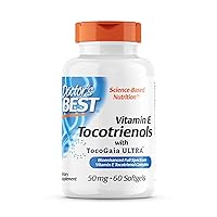 Doctor's Best Vitamin E Tocotrienols contains TocoGaia ULTRA™ bioenhanced full spectrum vitamin E complex, 60 Count