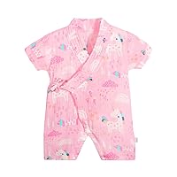 PAUBOLI Kimono Robe Newborn Cotton Yarn Robe Baby Romper Infant Japanese Pajamas…