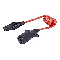 MaxxHaul 70086 7-Way Round to 4-Way Flat Trailer Plug Adaptor with 18 Inch Flexible Cable Which Extends To 36 Inches , Red