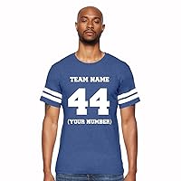 Custom Football Fine Jersey T-Shirt for Men Personalized Football Tee Add Your Team Name Number Jersey T-Shirt