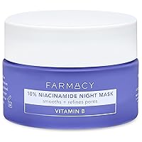 10% Niacinamide Facial Mask - Smoothing & Hydrating Skin Care Face Mask - Panthenol & Niacinamide Cream - Overnight Face Mask, 50 ml