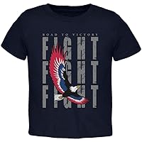 4th of July American Road to Victory Eagle Fight Toddler T Shirt Navy 4T